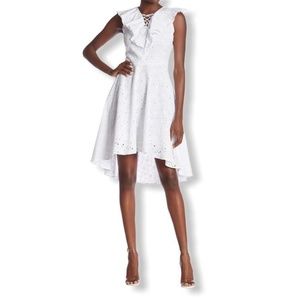 NWT New Elizabeth Amelia White Sleeveless Eyelet Size 10 Women's Dress MSRP $159